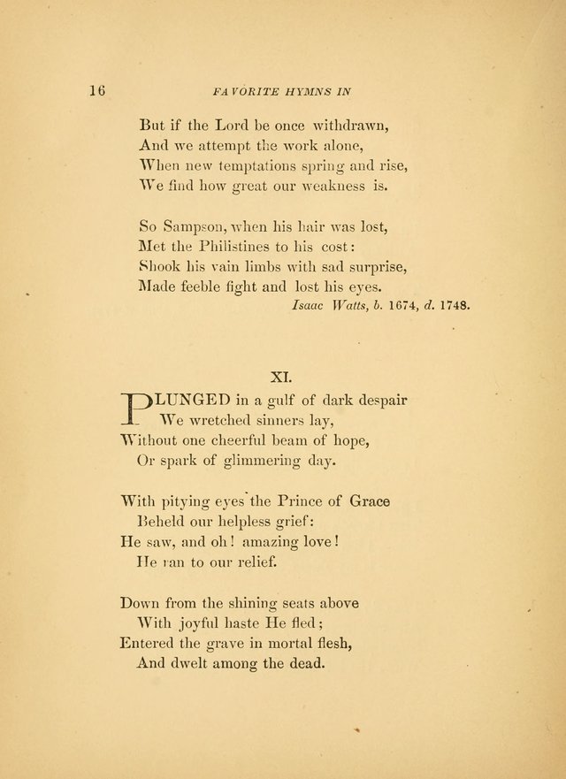 Favorite Hymns: in their original form page 16