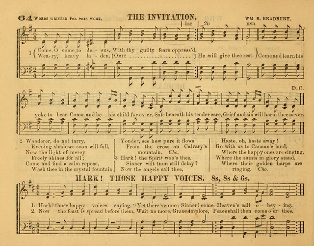 Fresh Laurels for the Sabbath School, A new and extensive collection of music and hymns. Prepared expressly for the Sabbath Schools, Etc. page 69