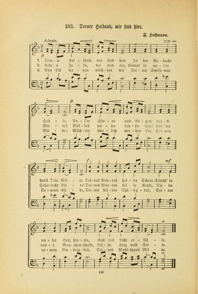 Frohe Lieder und Brüder-Harfe: eine Sammlung von Liedern für Sonntagschulen und Jugendvereine (Spezialle Aufl.) page 118