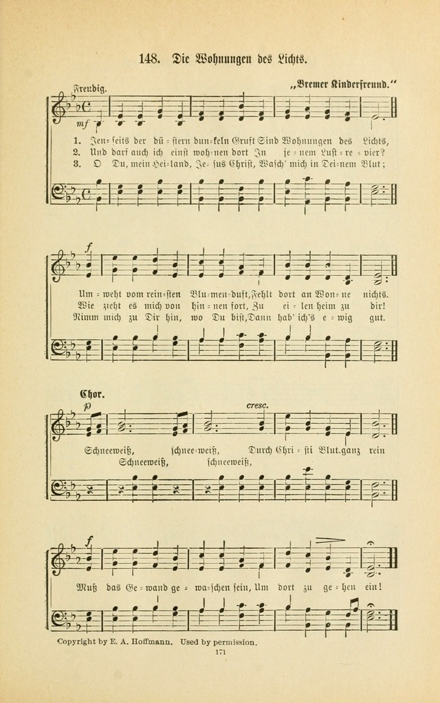 Frohe Lieder und Brüder-Harfe: eine Sammlung von Liedern für Sonntagschulen und Jugendvereine (Spezialle Aufl.) page 171