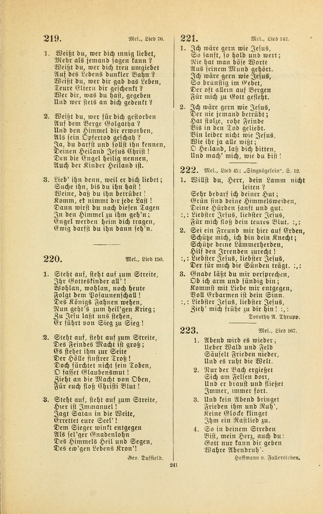 Frohe Lieder und Brüder-Harfe: eine Sammlung von Liedern für Sonntagschulen und Jugendvereine (Spezialle Aufl.) page 241