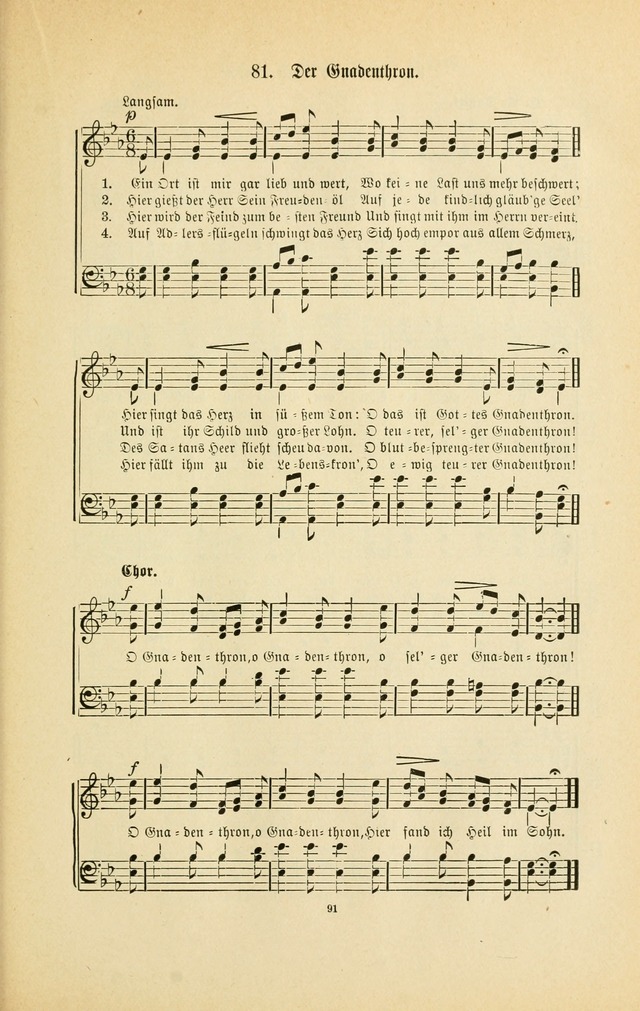 Frohe Lieder und Brüder-Harfe: eine Sammlung von Liedern für Sonntagschulen und Jugendvereine (Spezialle Aufl.) page 91