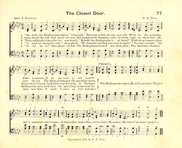 Fair as the Morning. Hymns and Tunes for Praise in the Sunday-School page 75