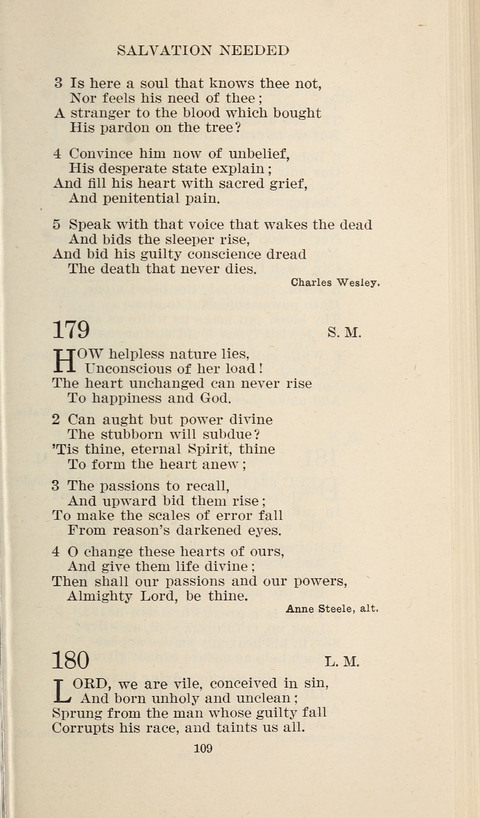 Free Methodist Hymnal page 109