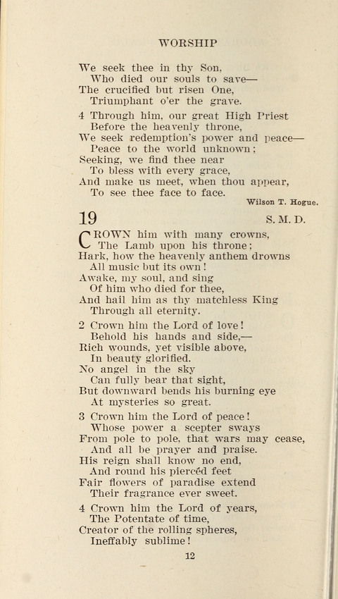 Free Methodist Hymnal page 12