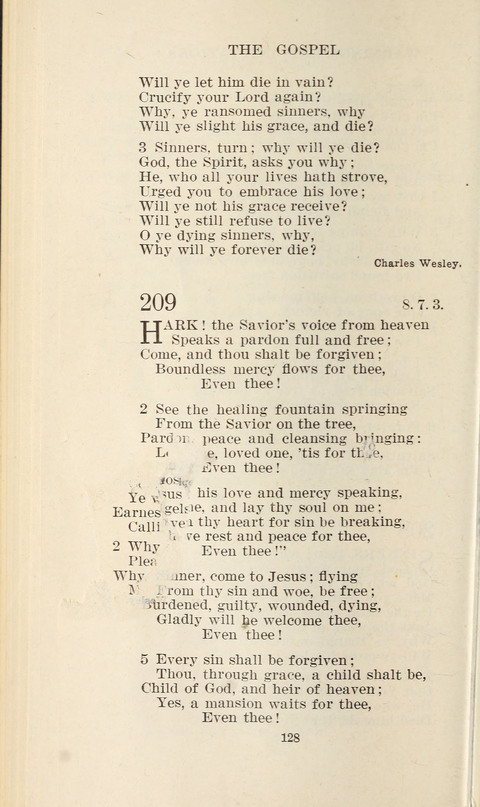 Free Methodist Hymnal page 128