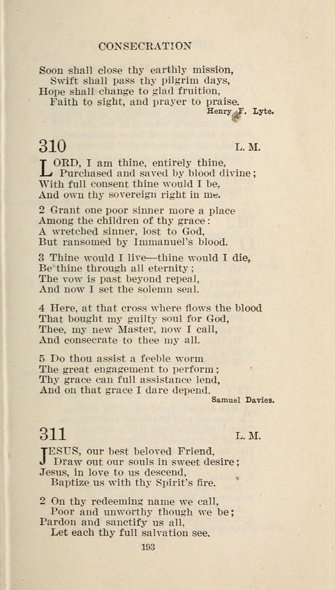 Free Methodist Hymnal page 195