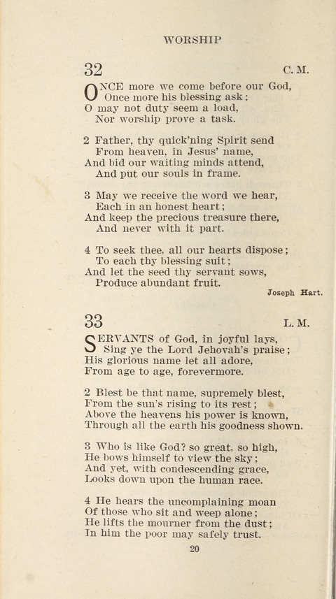 Free Methodist Hymnal page 20