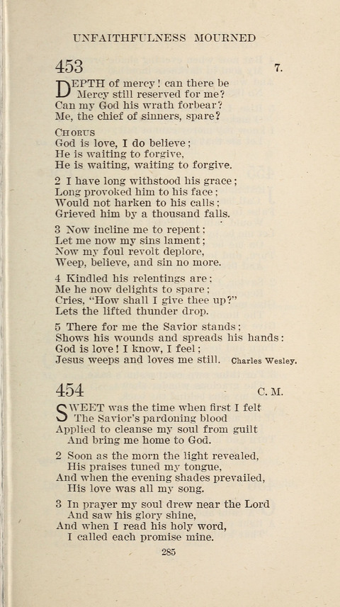 Free Methodist Hymnal page 287