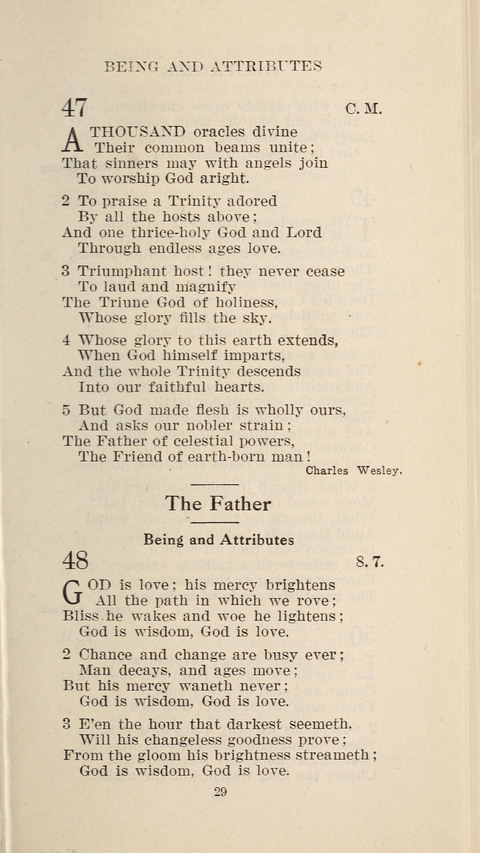 Free Methodist Hymnal page 29