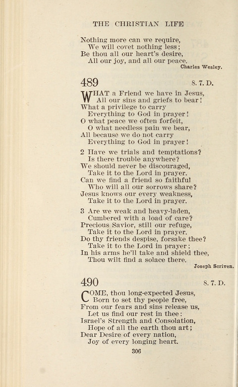 Free Methodist Hymnal page 308