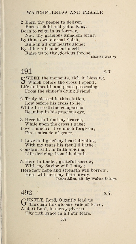 Free Methodist Hymnal page 309