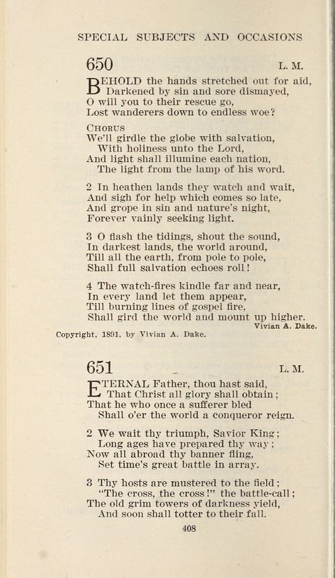 Free Methodist Hymnal page 410