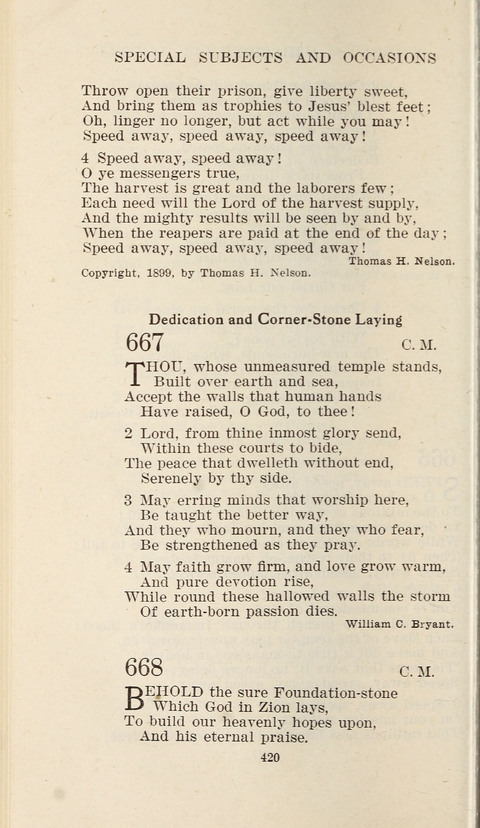 Free Methodist Hymnal page 422