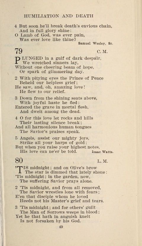 Free Methodist Hymnal page 49