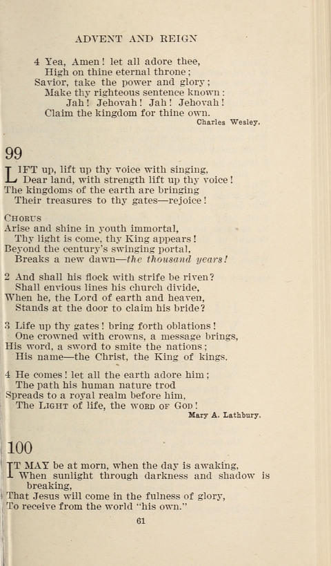 Free Methodist Hymnal page 61