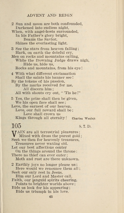 Free Methodist Hymnal page 65