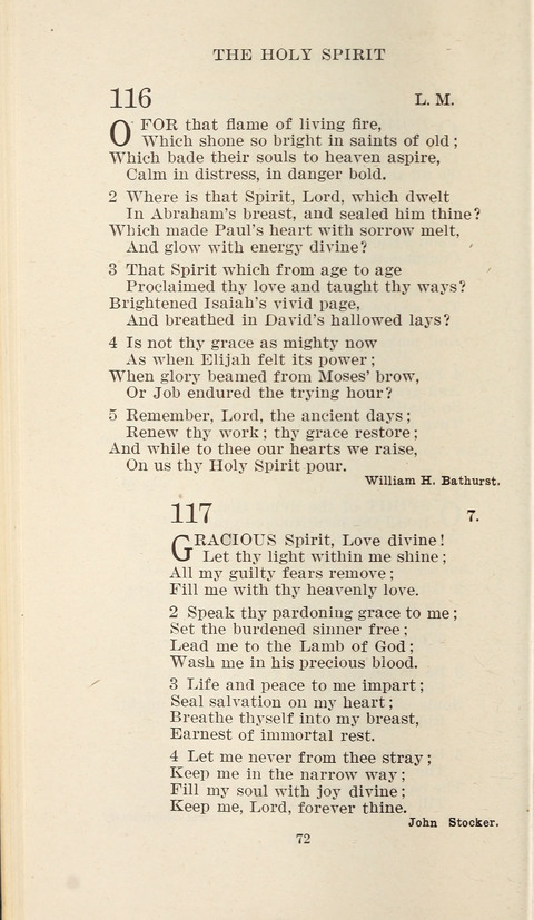 Free Methodist Hymnal page 72