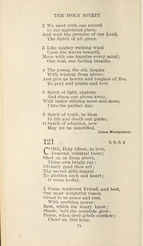 Free Methodist Hymnal page 74