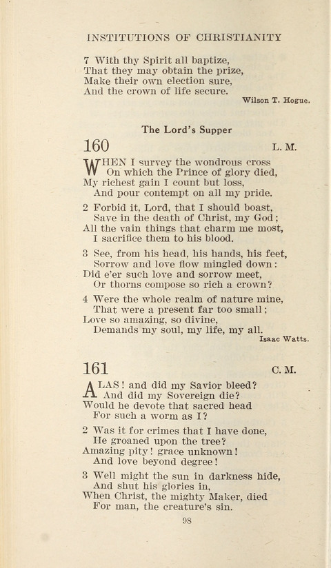 Free Methodist Hymnal page 98