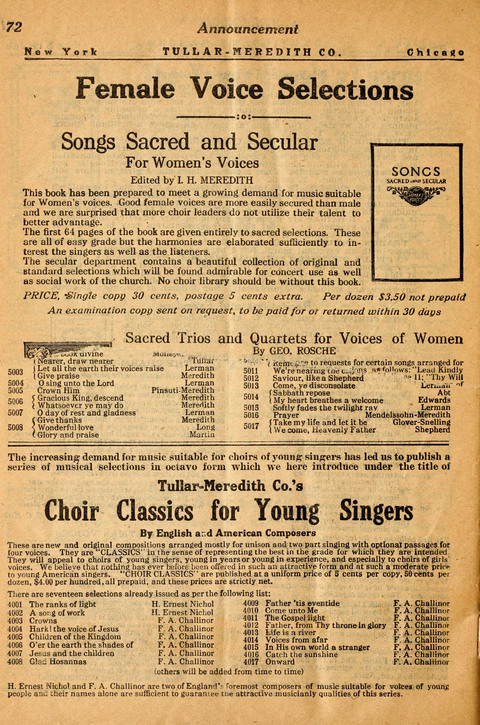 The Festival Song Budget, Christmas page 64