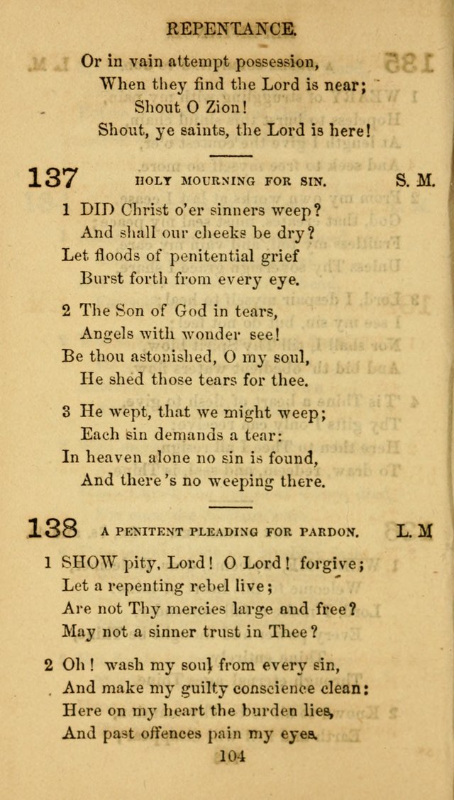 Fulton Street Hymn Book, for the use of union prayer meetings, Sabbath schools and families page 111