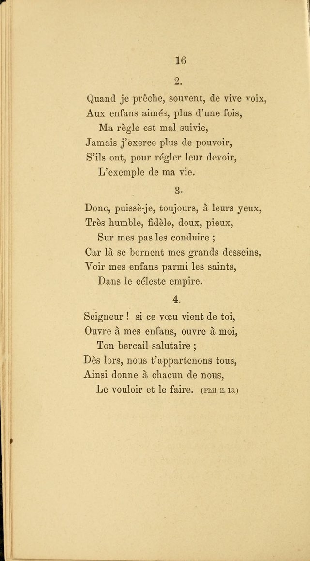 A Few Specimens of Psalms, Hymns and Spiritual Songs: which are deemed suitable for French schools and congregations in America page 16