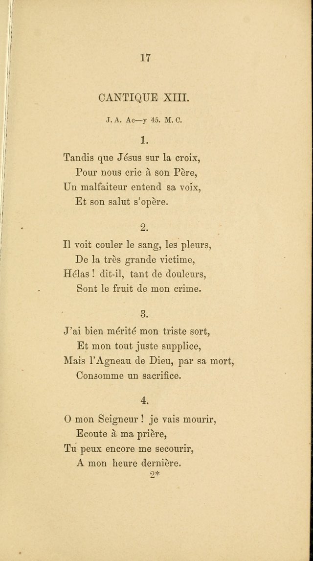 A Few Specimens of Psalms, Hymns and Spiritual Songs: which are deemed suitable for French schools and congregations in America page 17