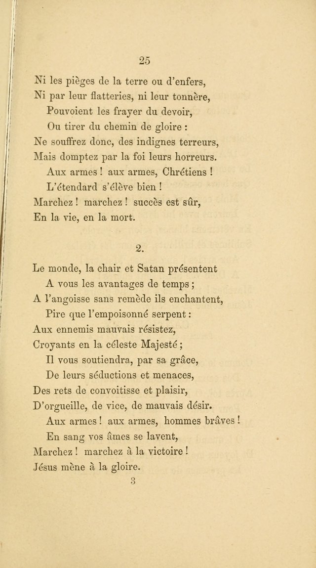 A Few Specimens of Psalms, Hymns and Spiritual Songs: which are deemed suitable for French schools and congregations in America page 25