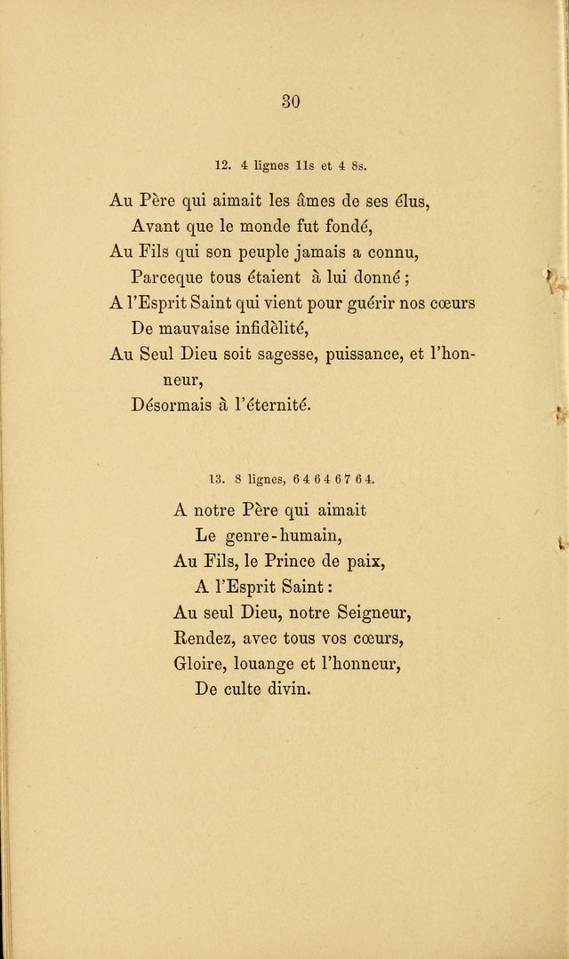 A Few Specimens of Psalms, Hymns and Spiritual Songs: which are deemed suitable for French schools and congregations in America page 30