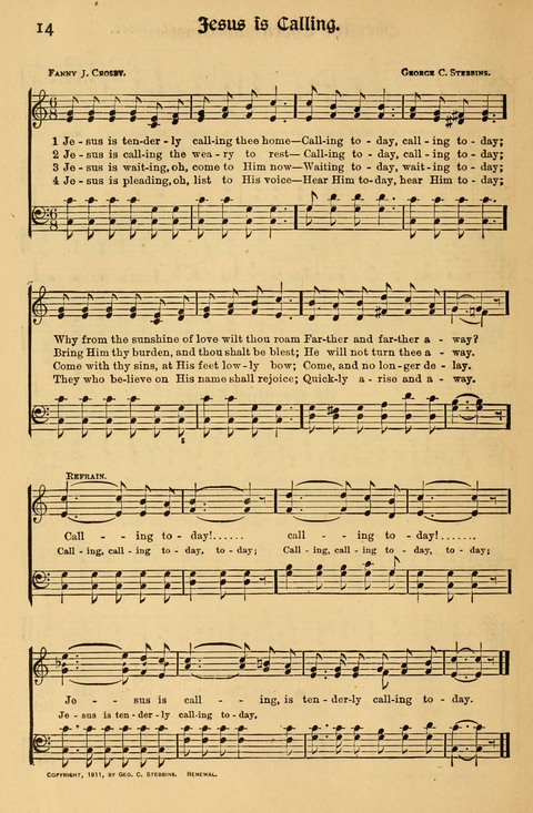 Favorite Sacred Songs: containing Solos, Duetts, Quartettes and Choruses for the Church and Home page 14