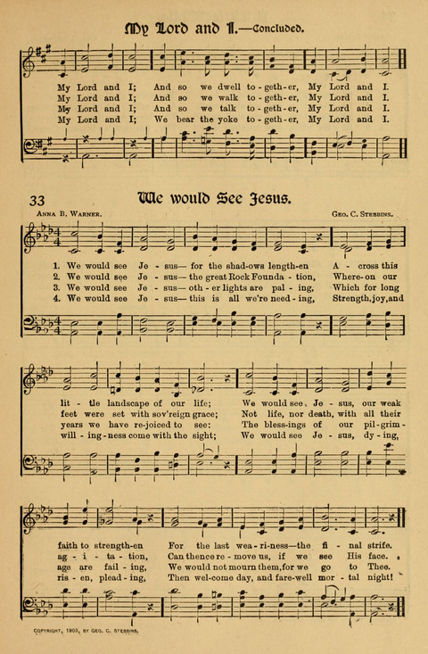 Favorite Sacred Songs: containing Solos, Duetts, Quartettes and Choruses for the Church and Home page 33