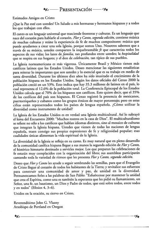 Flor Y Canto (2nd ed.) page iii