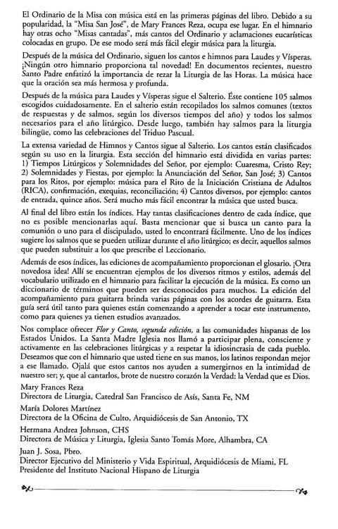 Flor Y Canto (2nd ed.) page vi