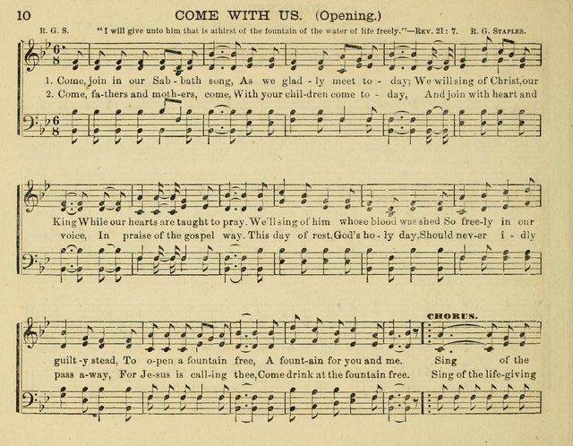 Fount of Blessing: a choice collection of sacred melodies, suitable for sunday schools, bible classes, prayer and praise meetings, gospel temperance meetings, and the home circles page 10