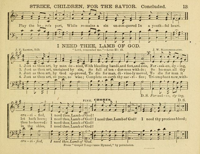 Fount of Blessing: a choice collection of sacred melodies, suitable for sunday schools, bible classes, prayer and praise meetings, gospel temperance meetings, and the home circles page 13