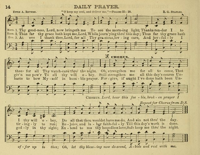 Fount of Blessing: a choice collection of sacred melodies, suitable for sunday schools, bible classes, prayer and praise meetings, gospel temperance meetings, and the home circles page 14