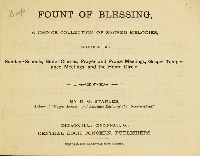 Fount of Blessing: a choice collection of sacred melodies, suitable for sunday schools, bible classes, prayer and praise meetings, gospel temperance meetings, and the home circles page 3