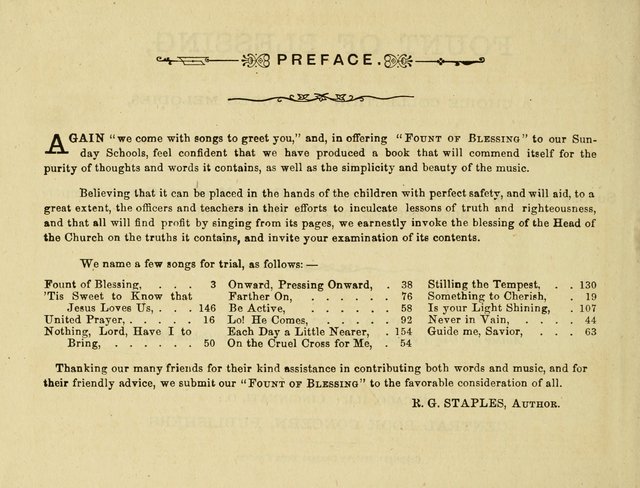 Fount of Blessing: a choice collection of sacred melodies, suitable for sunday schools, bible classes, prayer and praise meetings, gospel temperance meetings, and the home circles page 4