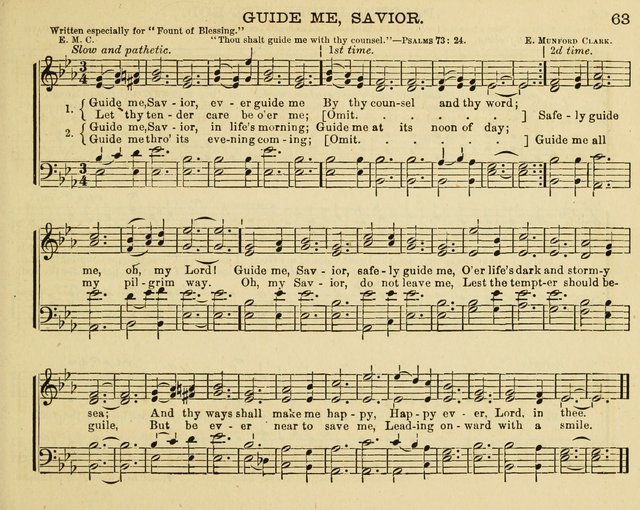 Fount of Blessing: a choice collection of sacred melodies, suitable for sunday schools, bible classes, prayer and praise meetings, gospel temperance meetings, and the home circles page 57