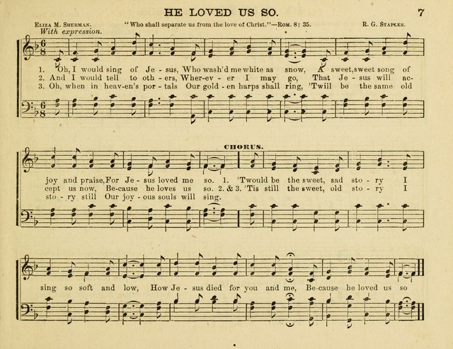 Fount of Blessing: a choice collection of sacred melodies, suitable for sunday schools, bible classes, prayer and praise meetings, gospel temperance meetings, and the home circles page 7