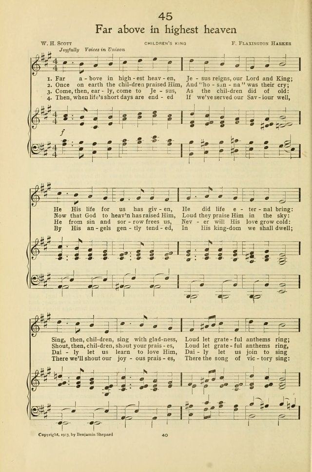 Gloria: a hymnal for use in Sunday schools, young people