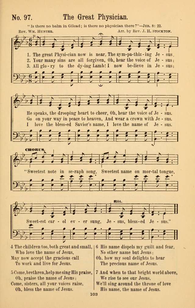 The Great Awakening: a choice collection of new and standard gospel songs page 105