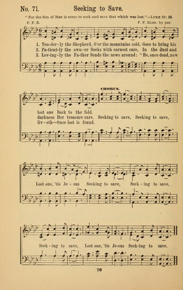 The Great Awakening: a choice collection of new and standard gospel songs page 78