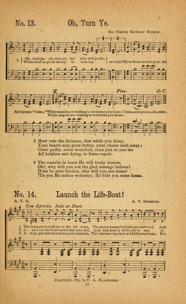 The Gospel Awakening: a collection of original and selected "hymns and spiritual songs" for the use in gospel meetings everywhere page 17