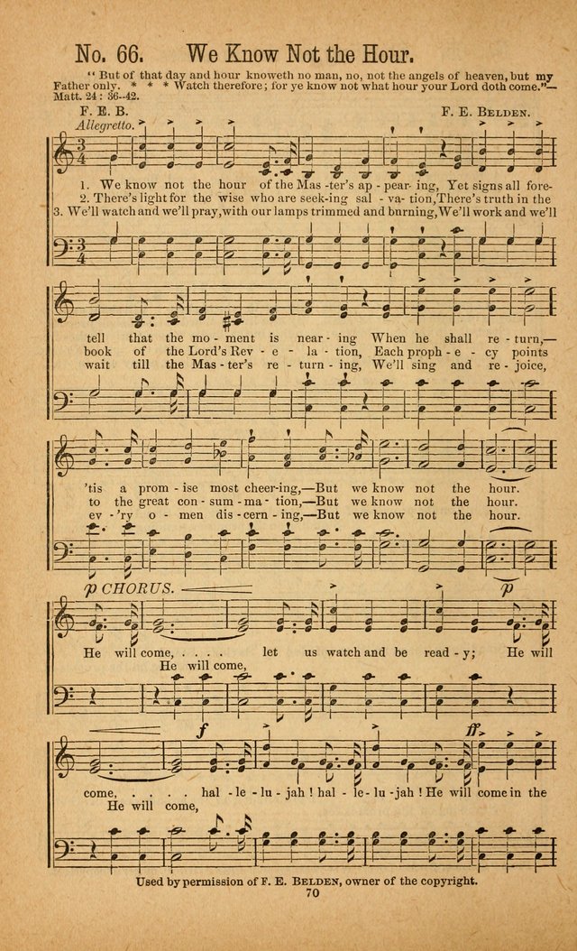 The Gospel Awakening: a collection of original and selected "hymns and spiritual songs" for the use in gospel meetings everywhere page 66