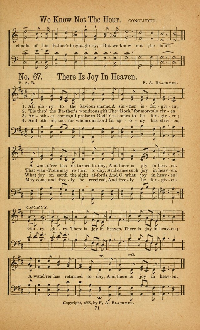 The Gospel Awakening: a collection of original and selected "hymns and spiritual songs" for the use in gospel meetings everywhere page 67