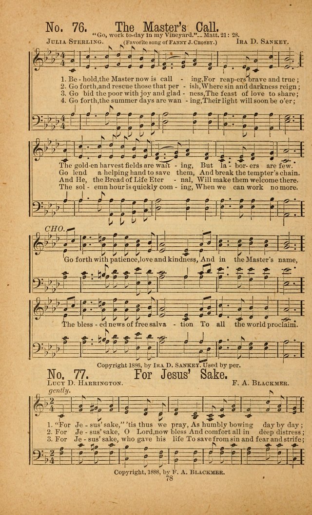 The Gospel Awakening: a collection of original and selected "hymns and spiritual songs" for the use in gospel meetings everywhere page 74