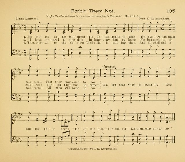 Gates Ajar: a collection of hymns and tunes for use in Sunday schools, praise and prayer meetings page 105