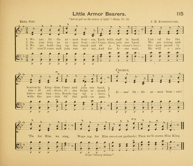 Gates Ajar: a collection of hymns and tunes for use in Sunday schools, praise and prayer meetings page 115